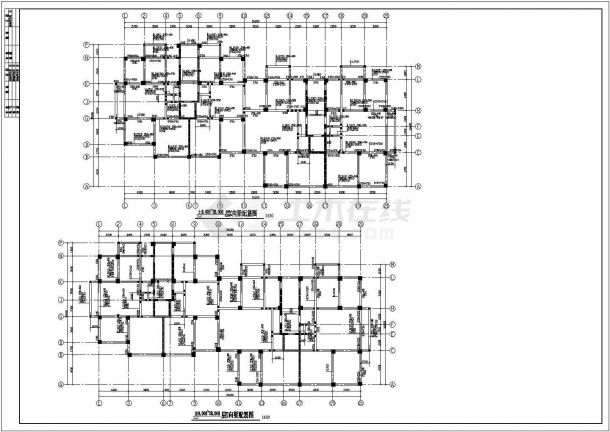 某地商业区多层框剪结构住宅楼全套cad施工工程图纸(含立面装饰大样图)-图二