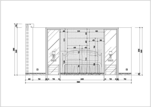 某高层星级大酒店客房扩建工程室内装饰设计cad全套施工图（含效果图）-图一
