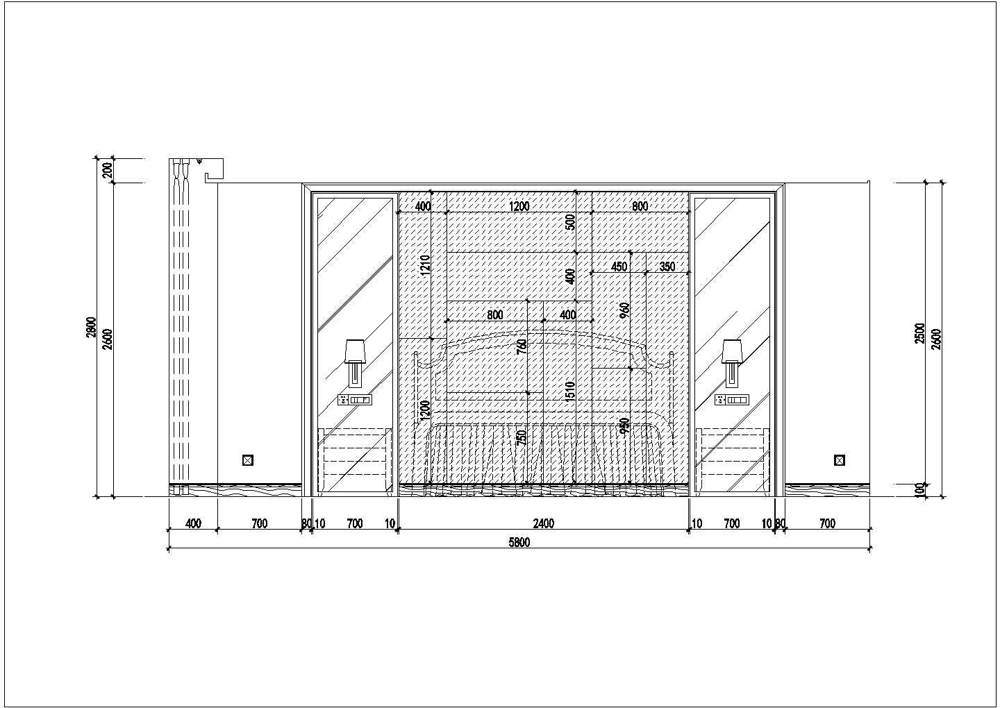 某高层星级大酒店客房扩建工程室内装饰设计cad全套施工图（含效果图）