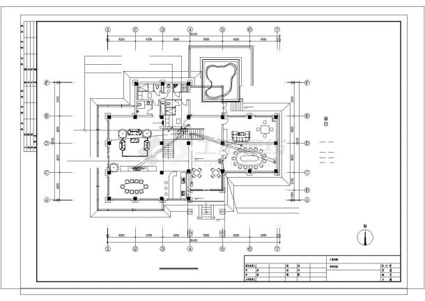宾馆会所电气系统CAD图-图一