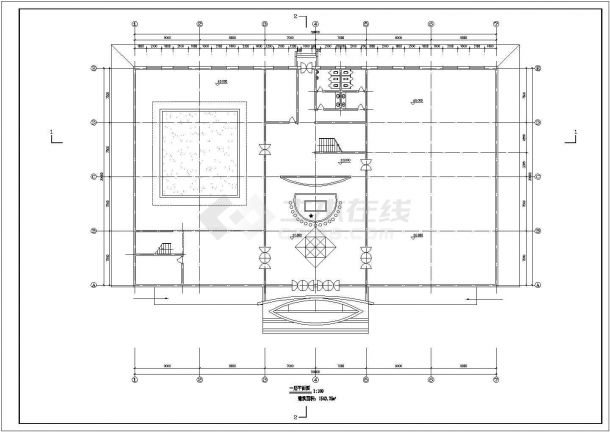 北京某社区4400平米3层框架结构文化展览馆全套建筑CAD设计图纸-图一