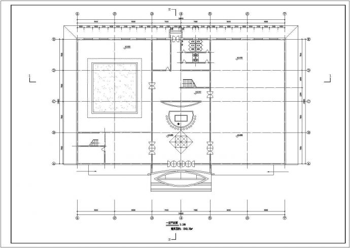 北京某社区4400平米3层框架结构文化展览馆全套建筑CAD设计图纸_图1