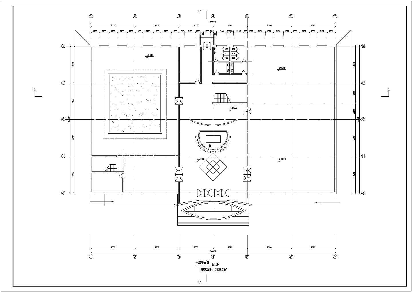 北京某社区4400平米3层框架结构文化展览馆全套建筑CAD设计图纸