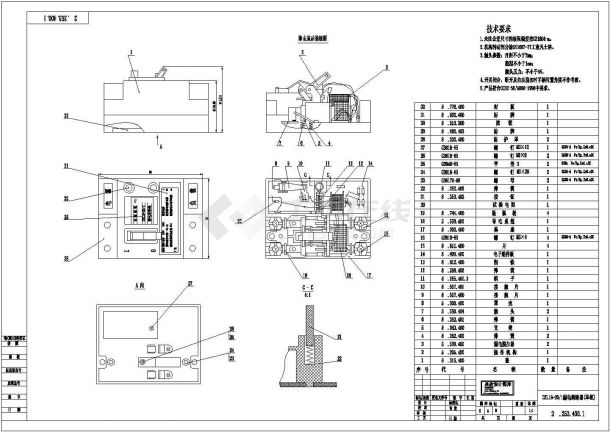 某标准型DZL18-20漏电断路器电气线路总装设计CAD图纸-图一