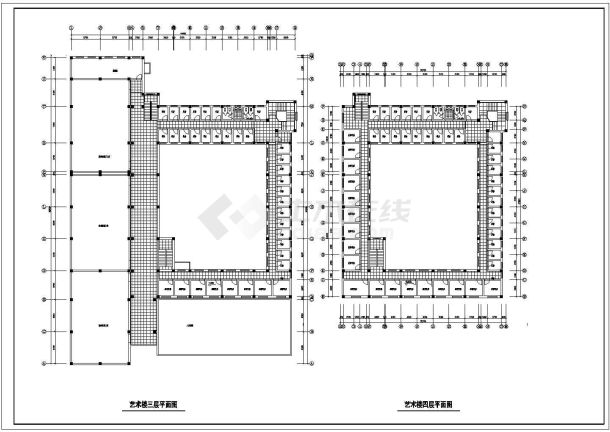 【徐州】某师范学校多层艺术楼平面设计cad施工图-图一