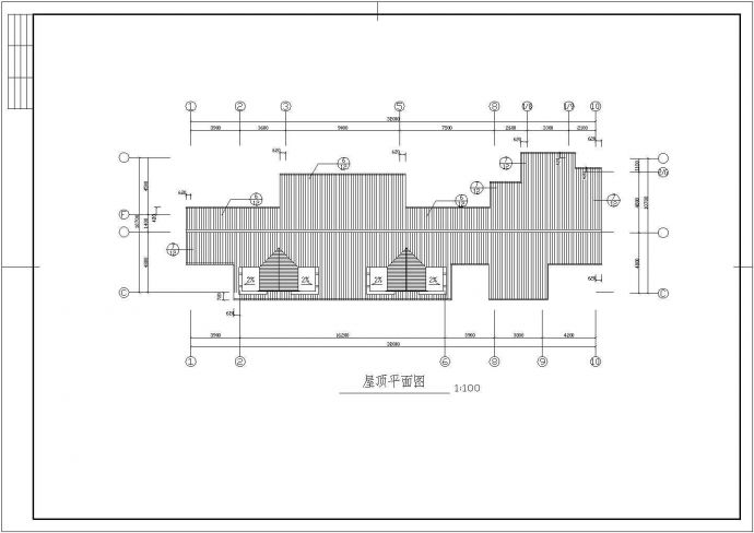 某地跃层及屋顶窗住宅楼全套建筑CAD施工设计图纸_图1