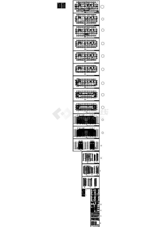 7层16号计算机信息中心建筑结构水暖电设计施工图-图二