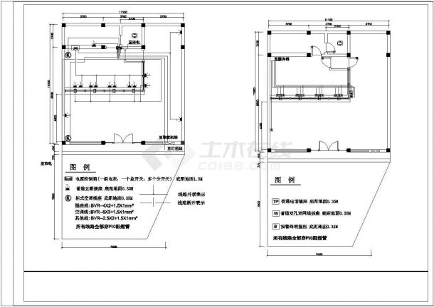 办公楼设计_中国银行某分理处办公楼全套装修cad平面施工图(含操作台侧立面图)-图二