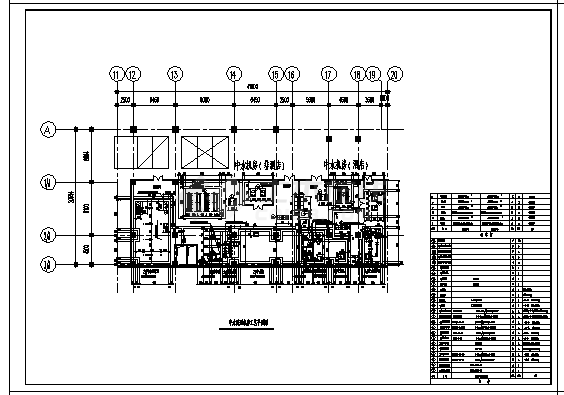 MBR膜处理机房中水回设计cad图，共九张-图一