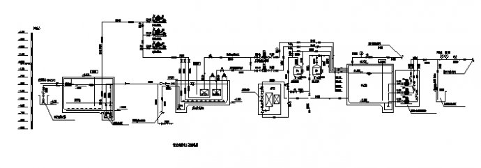 奥林匹克公园网球中心MBR污水处理系统设计cad图，共十六张_图1