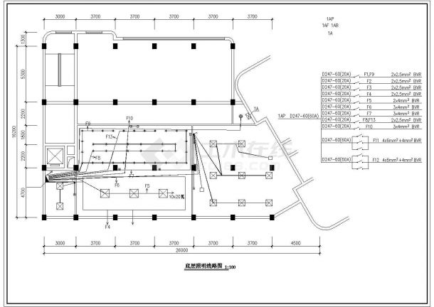 中小型宾馆改建电气系统规划CAD参考图-图二