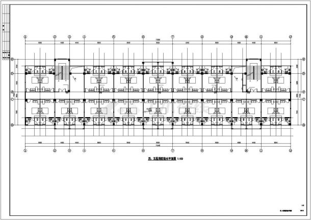 北京某大学6000平米5层框架结构教职工宿舍楼给排水设计CAD图纸-图二