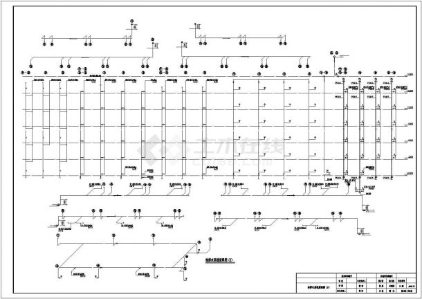 合肥某工厂6100平米6层钢混框架结构职工宿舍楼给排水设计CAD图纸-图一