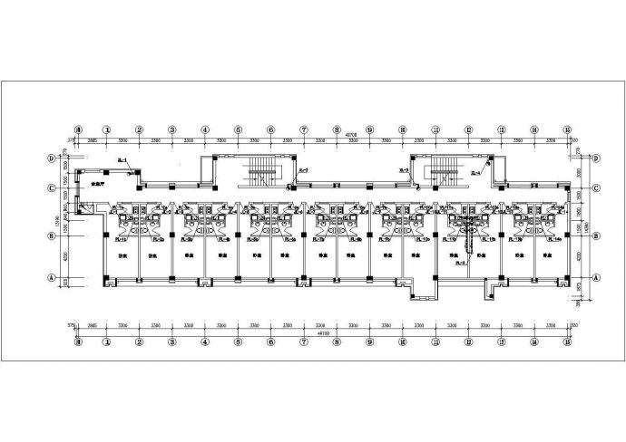 杭州某学校3200平米6层框架结构教师公寓楼给排水设计CAD图纸_图1