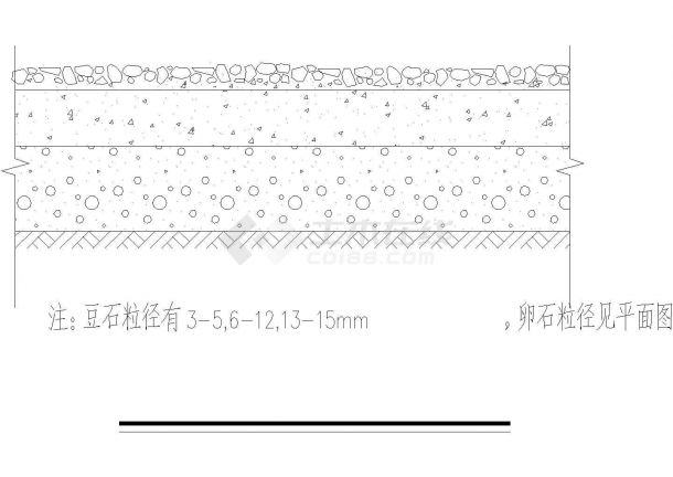 某园区卵石路结构cad设计详图-图二