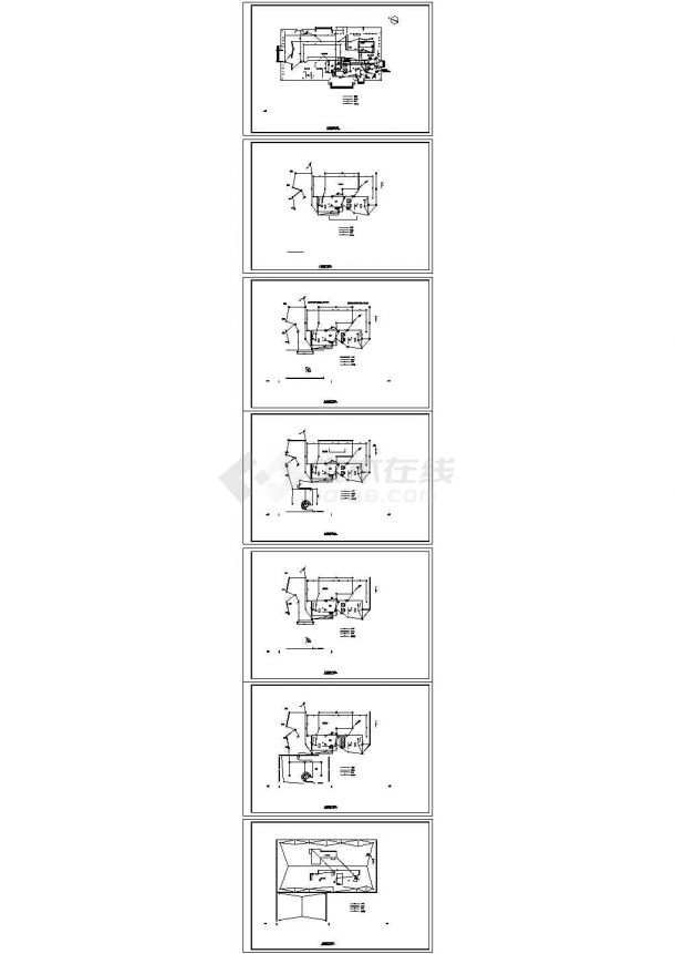 天津某办公商业消防施工cad图纸（甲级院设计）-图二