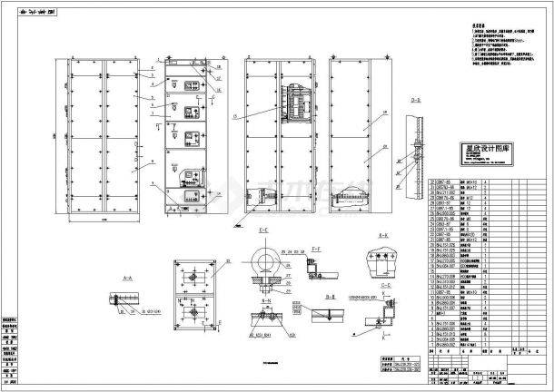 某标准型GCK电动机馈电柜电气总装设计CAD图纸-图一