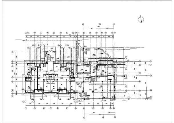 北京某小区3470平米7层框架结构住宅楼全套给排水设计CAD图纸-图二