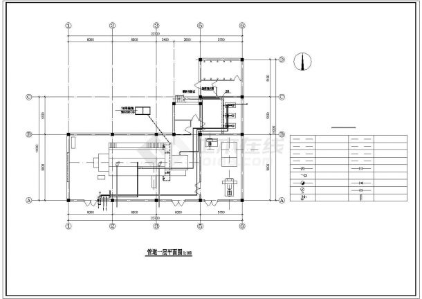 某电器厂蒸汽锅炉房水暖详细设计图，含效果图-图一