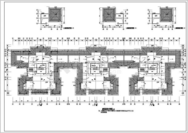某新建小区9-14层框架结构住宅楼全套给排水设计CAD图纸（6套方案）-图一