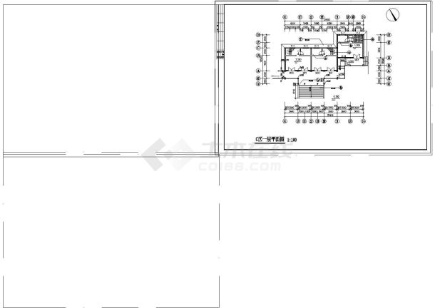 某仿古商业建筑cad施工图（共18张）-图一