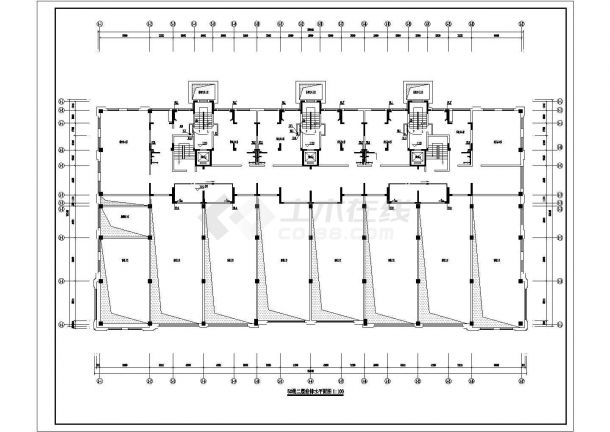 长春市某小区11+17层两栋框架结构商住楼水暖+消防设计CAD图纸-图二