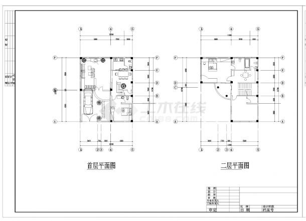 某3层独栋别墅建筑全套施工cad图纸-图一