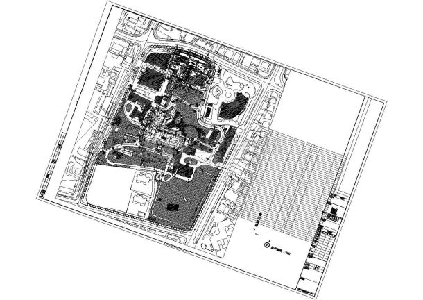 瑞金宾馆接待大楼总平面建筑施工cad图纸-图一