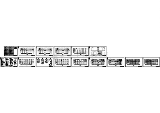 3264平米某三层框架结构教学楼建筑施工cad图(含计算书，毕业设计)-图二