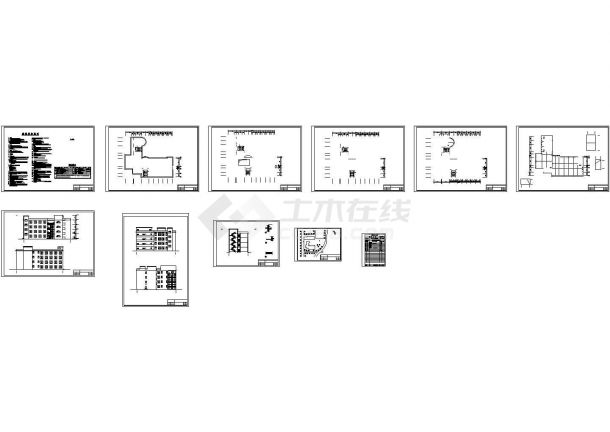 四层青少年活动中心科技楼建筑施工cad图(含计算书，毕业设计)-图二