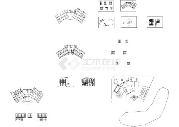 惠州某度假区小型旅馆设计CAD方案-图一