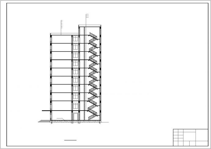 某十层框架结构办公楼毕业设计cad建筑施工图（含设计说明 ，含结构设计，含计算书）_图1