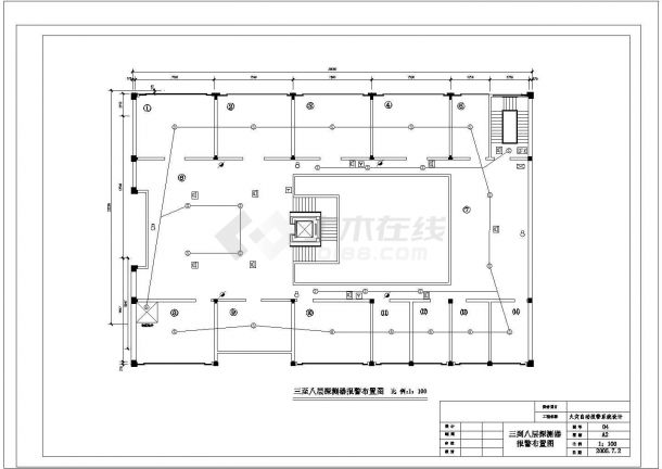 某地大型空间火灾报警平面图-图二