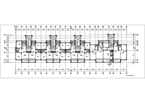 3800平米左右5+1层框架结构住宅楼全套给排水设计CAD图纸-图二
