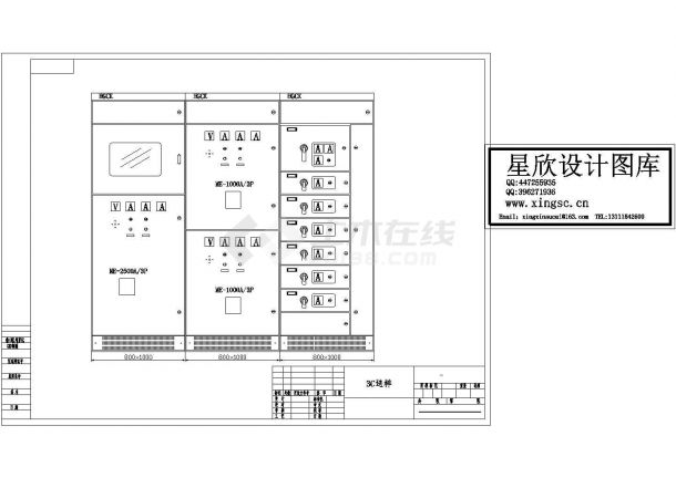 某标准型GCK电柜面板电气总装设计CAD图纸-图一