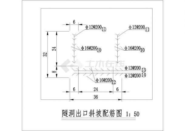 [四川]水库除险加固工程设计cad施工图(隧洞 消力井)-图一