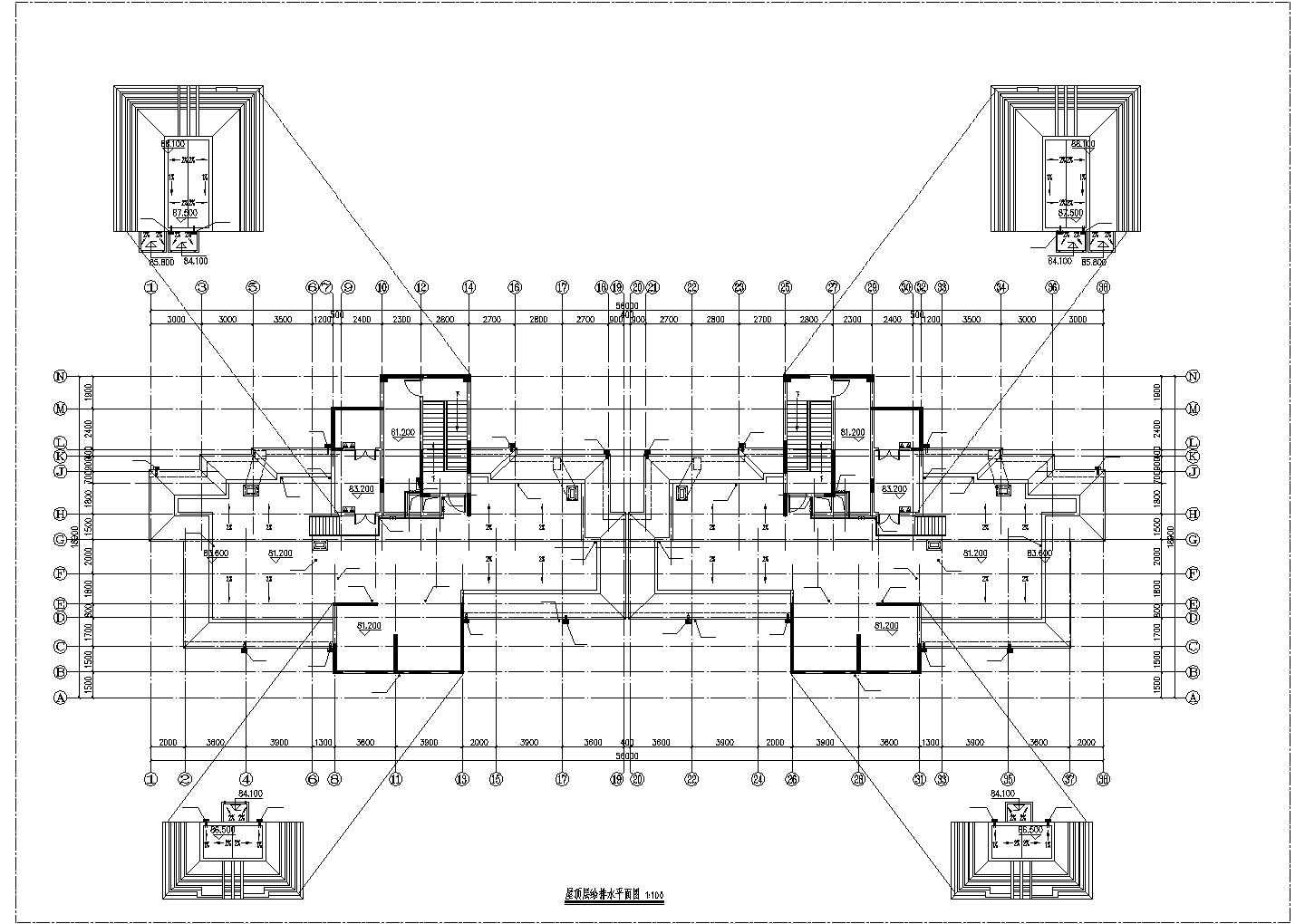 芜湖市某小区28层剪力墙结构住宅楼全套给排水设计CAD图纸