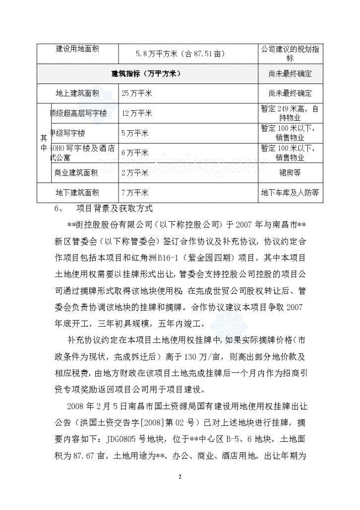 南昌市某商业中心项目可行性研究报告（简版）-图二