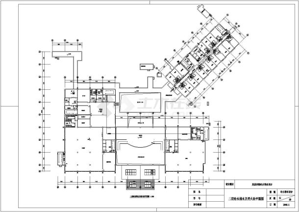 带地下室宾馆给排水全套CAD图-图二