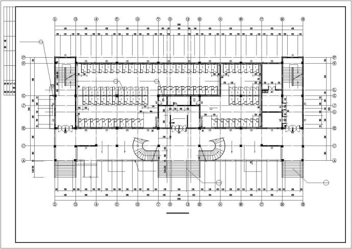 某大学4400平米四层框架结构学生食堂建筑CAD设计图纸（含地下层）_图1