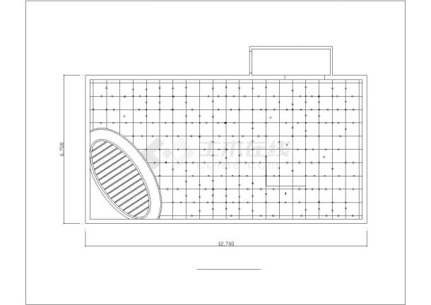 临街850平米单层高档商务酒店全套装修施工CAD设计图纸-图一