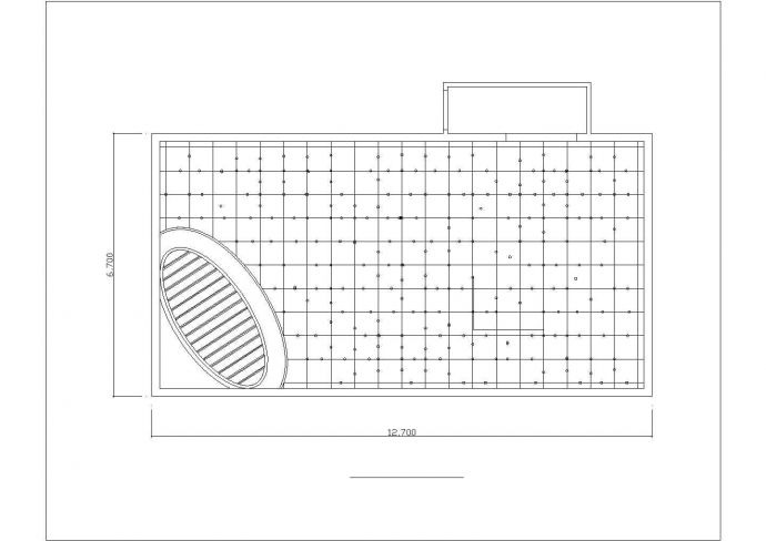 临街850平米单层高档商务酒店全套装修施工CAD设计图纸_图1