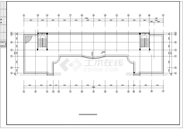 某教学楼方案建筑设计CAD施工图-图二