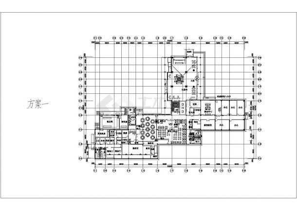 某五星级温泉酒店现代风格室内装修设计cad全套施工图（含效果图）-图二
