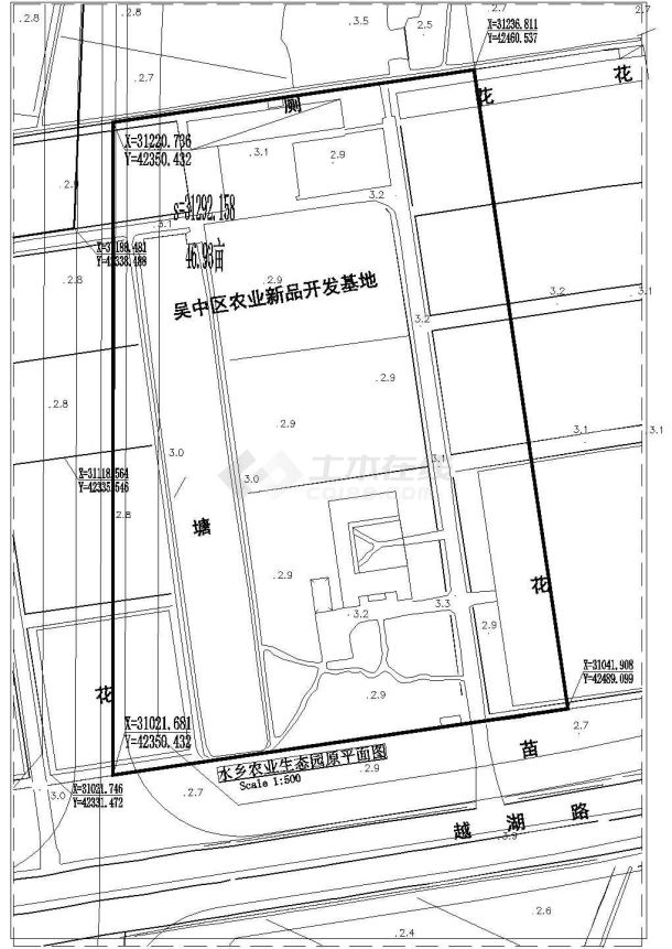 水乡农业生态园平面规划cad设计图-图一