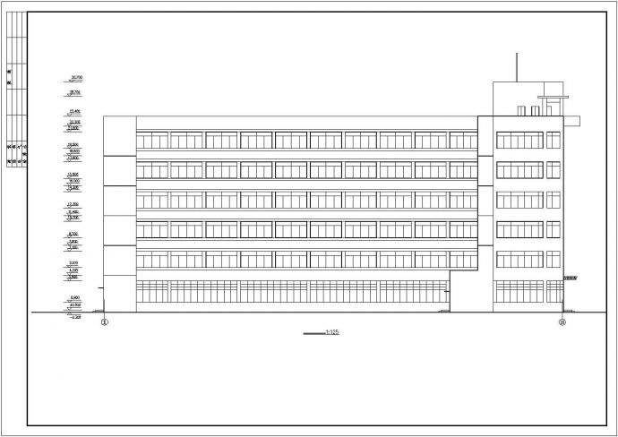 某地大型框剪结构商务楼建筑设计图_图1