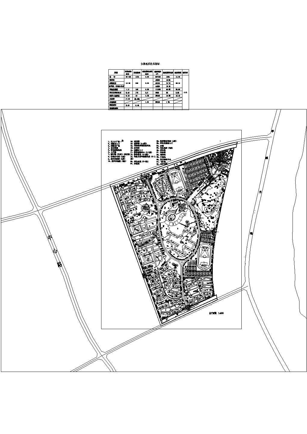 某地区校园概念性规划设计施工详细方案CAD图纸