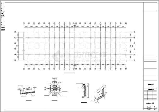 厂房设计_某地方公司钢结构厂房工程CAD设计图纸-图一