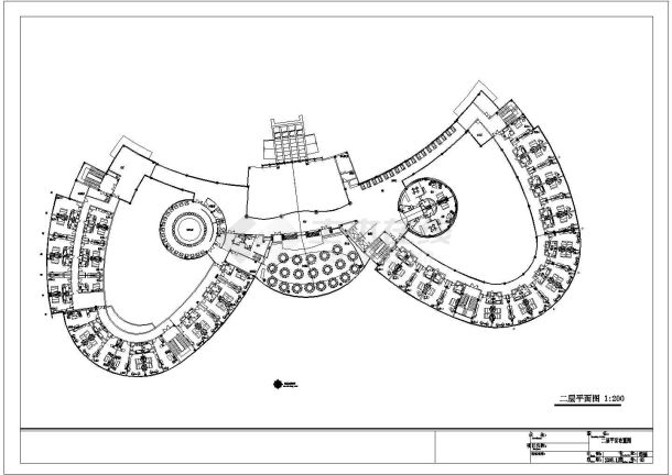 某多层异形酒店室内装修设计cad全套施工图（标注详细）-图一