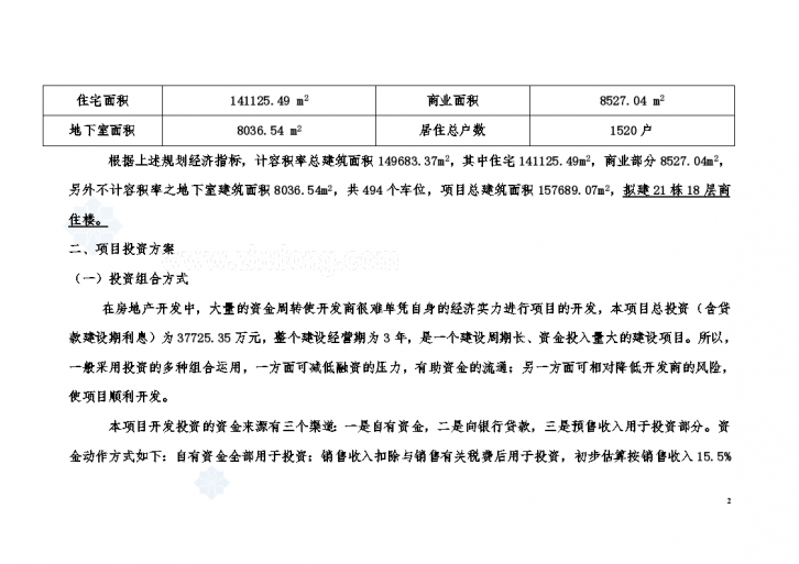 高层住宅项目投资估算及资金筹措计划部分可行性研究报告(DOC 49)-图二